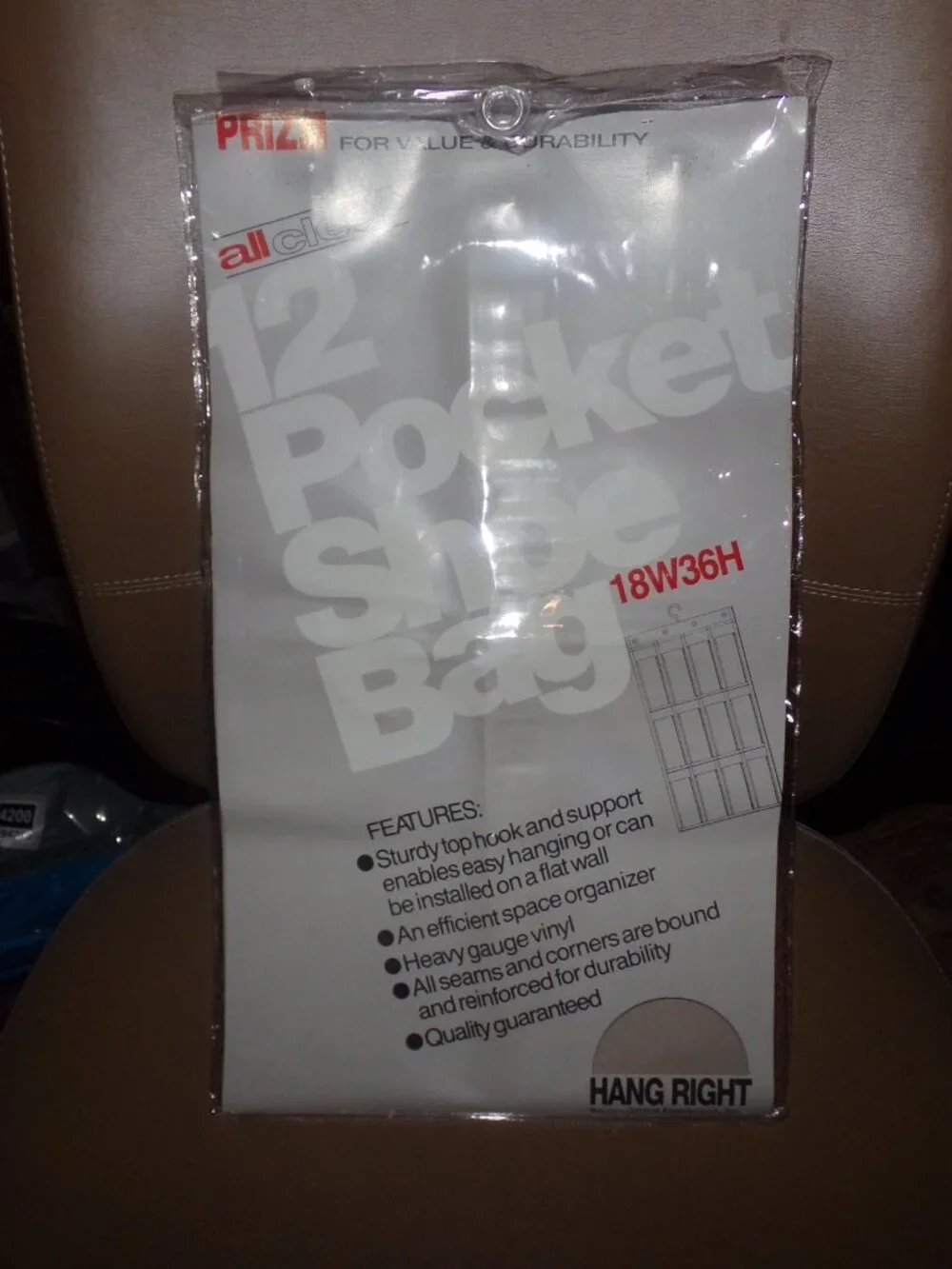 PRIZM 12 Pocket over door shoe holder NEW Home or Cruise Ship Value & Durability